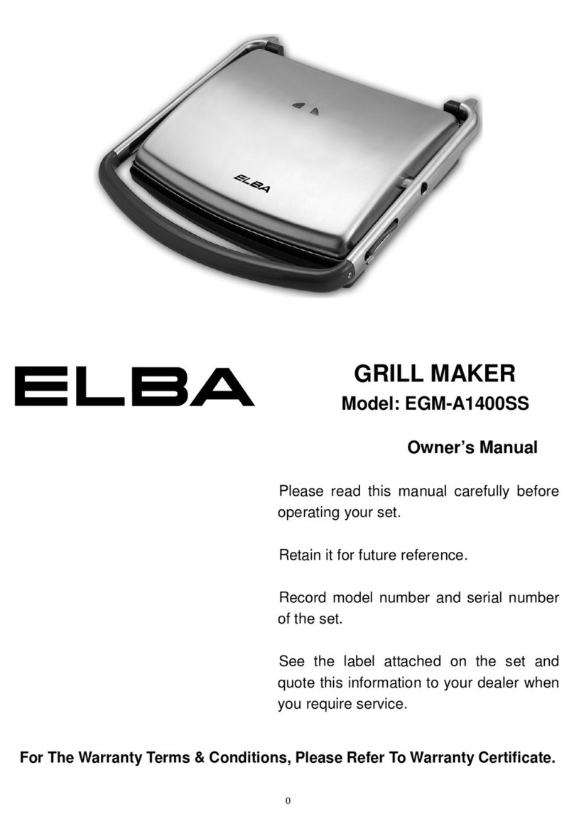 Elba EGM-A1400SS owner's manual