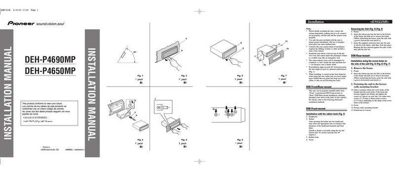 Pioneer DEH-P4690MP installation manual