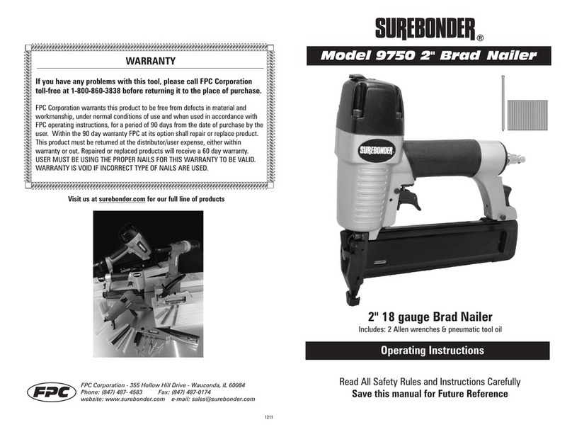 Surebonder 9750 operating instructions