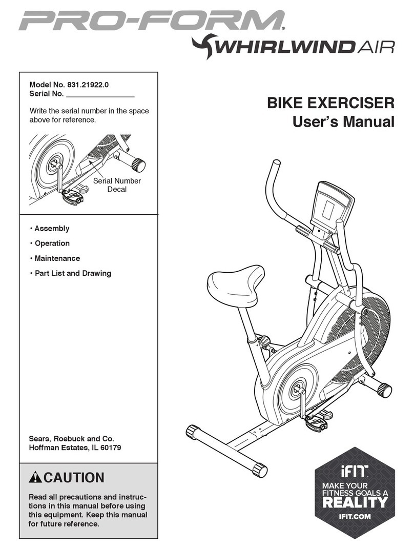 Pro-Form Whirlwind air User manual