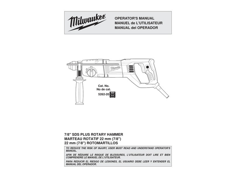 Milwaukee 5262-20 Operator's manual