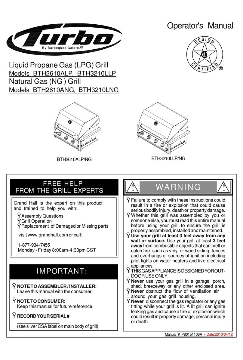 Turbo BTH2610ALP Operator's manual