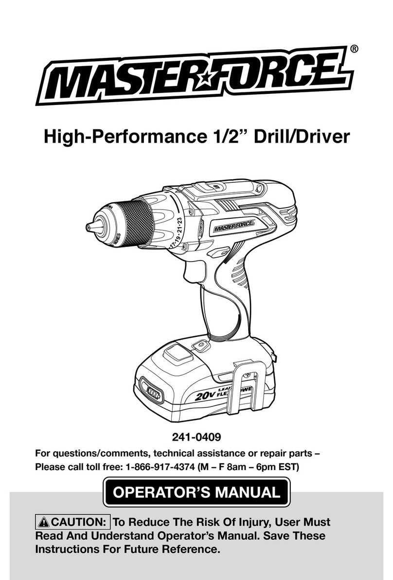 MasterForce 241-0409 User manual