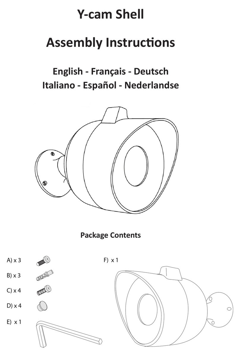 Y-cam Camera Assembly instructions