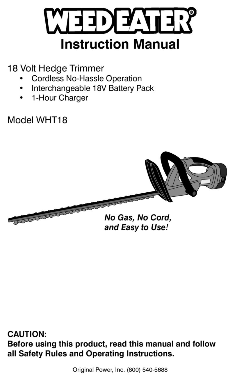 Weed Eater WHT18 User manual