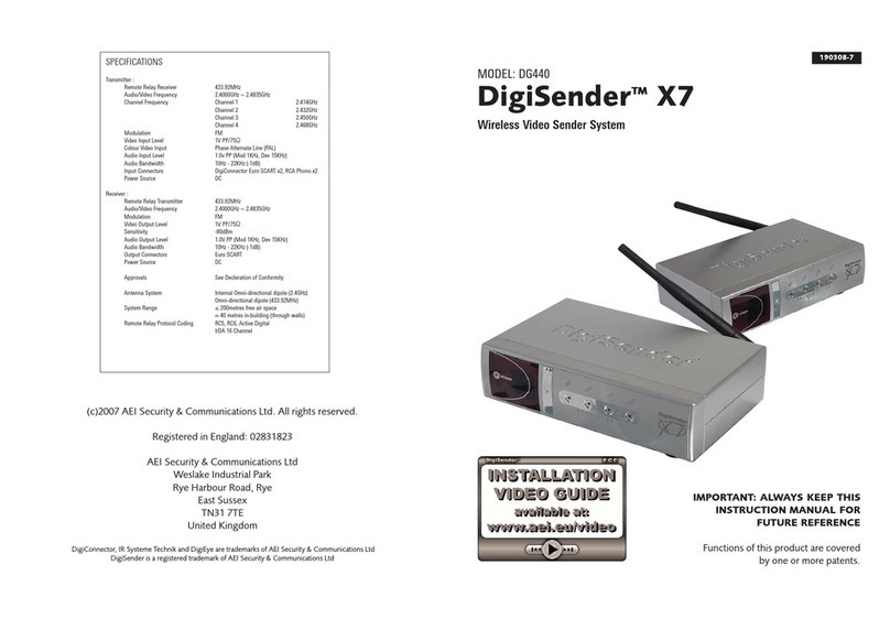 AEI Security & Communications DigiSender X7 DG440 User manual