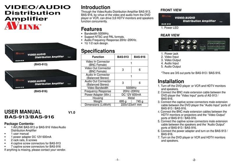AVLink BAS-913 User manual
