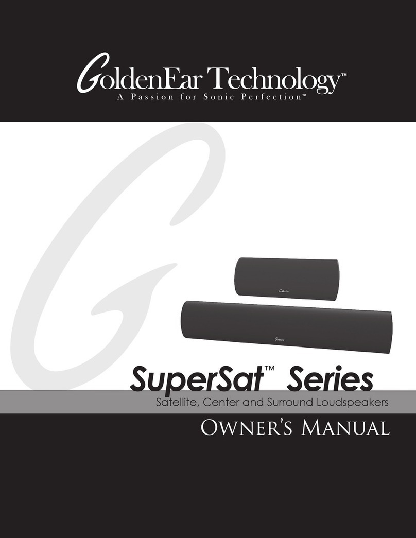 GoldenEar Technology SuperSat User manual