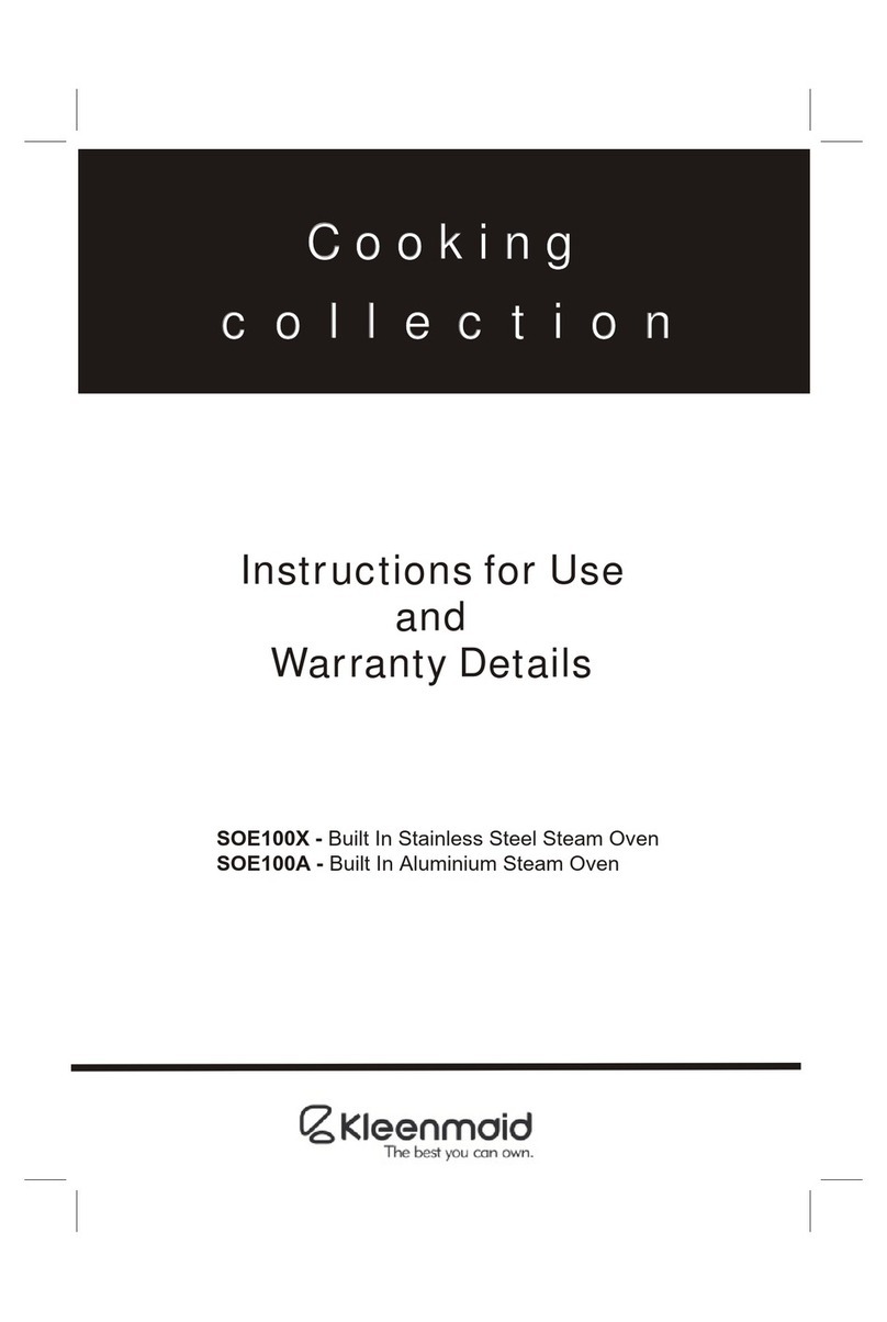 Kleenmaid SOE100X Instructions for use and warranty details