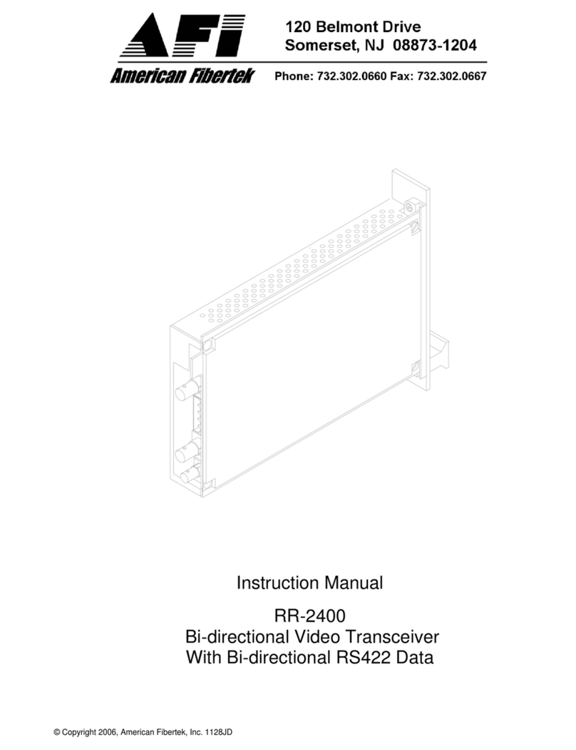 American Fibertek RR-2400 User manual