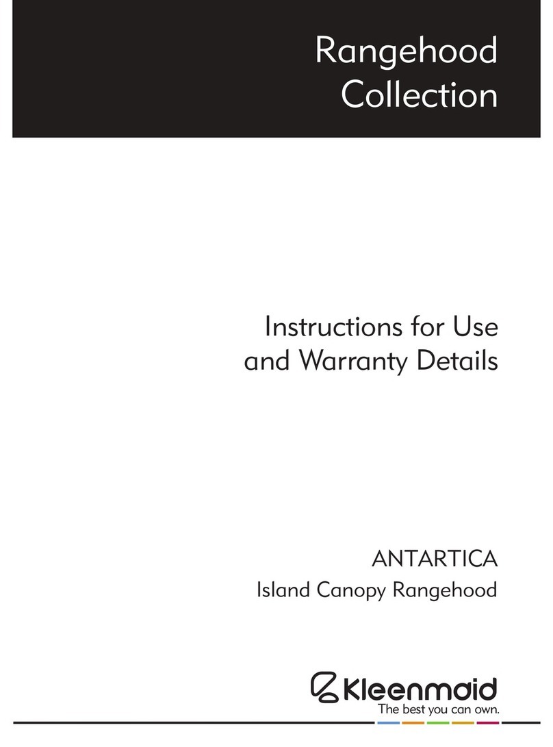 Kleenmaid Rangehood Collection Installation guide