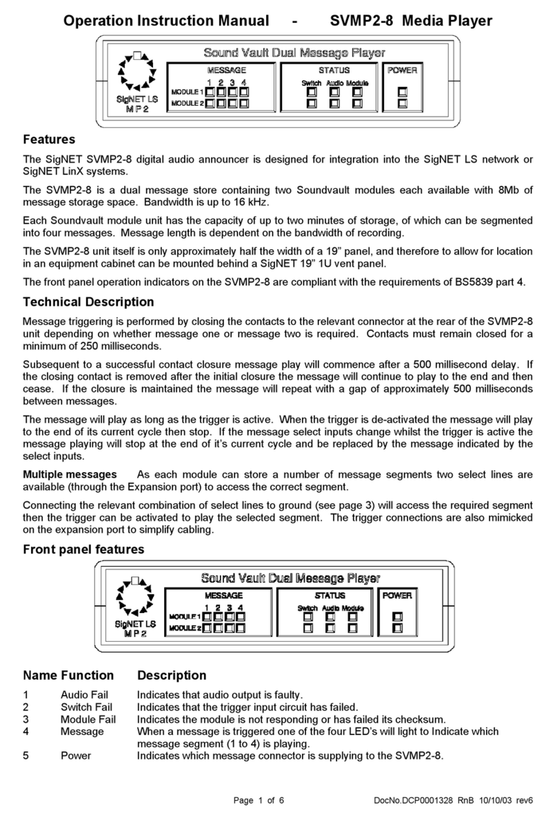 Signet SVMP2-8 Operation & instruction manual