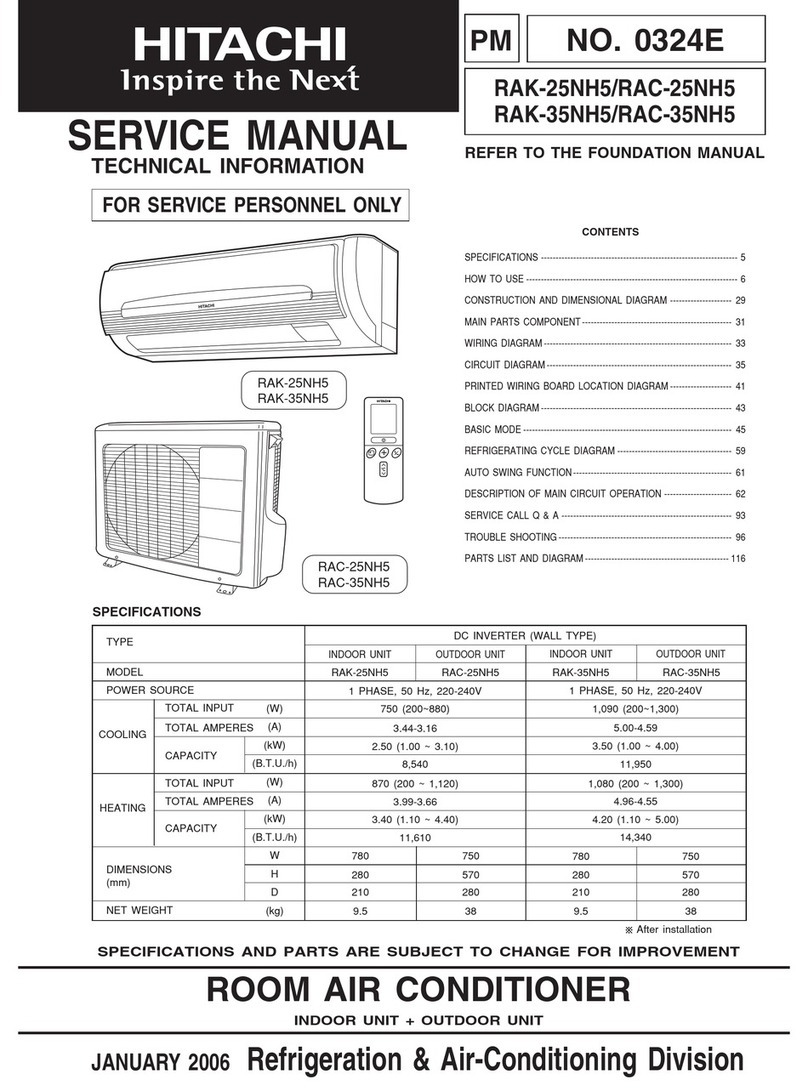 Hitachi RAK-25NH5 User manual