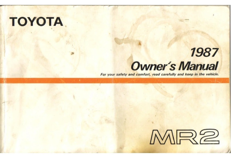 Toyota MR2 1987 owner's manual