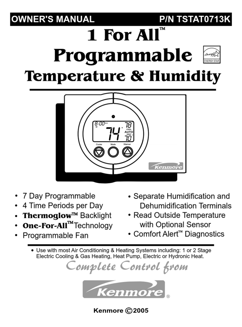 Kenmore TSTAT0713K owner's manual