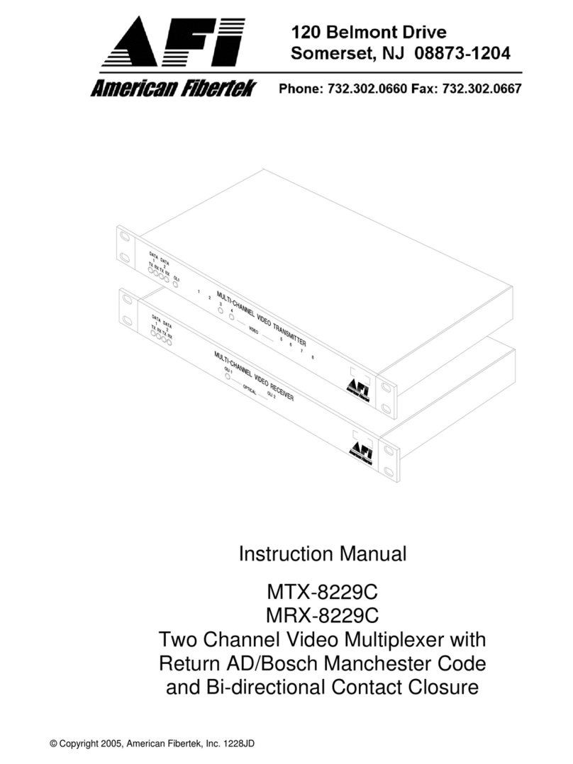 American Fibertek MTX-8229C User manual