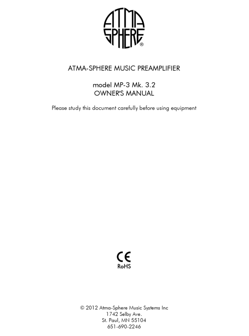 Atma-Sphere MP-3 Mk. 3.2 User manual
