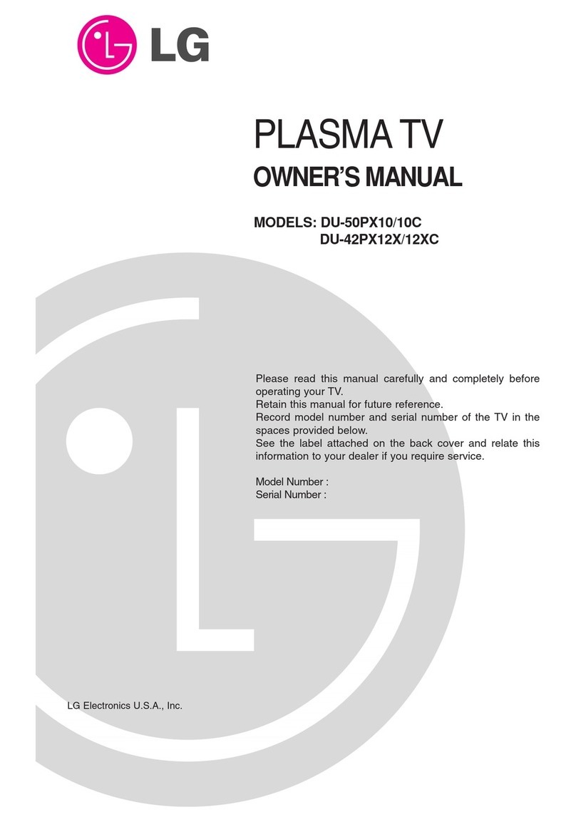 LG DU-50PX10C -  - 50" Plasma TV User manual