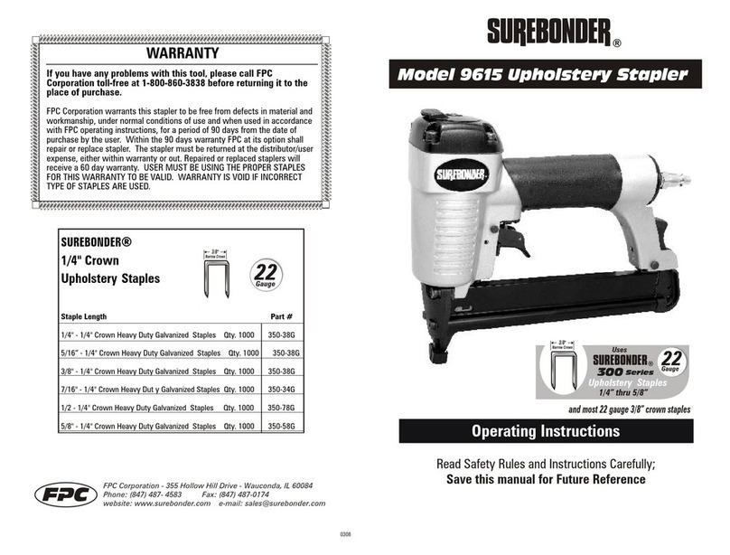 Surebonder 9615 operating instructions
