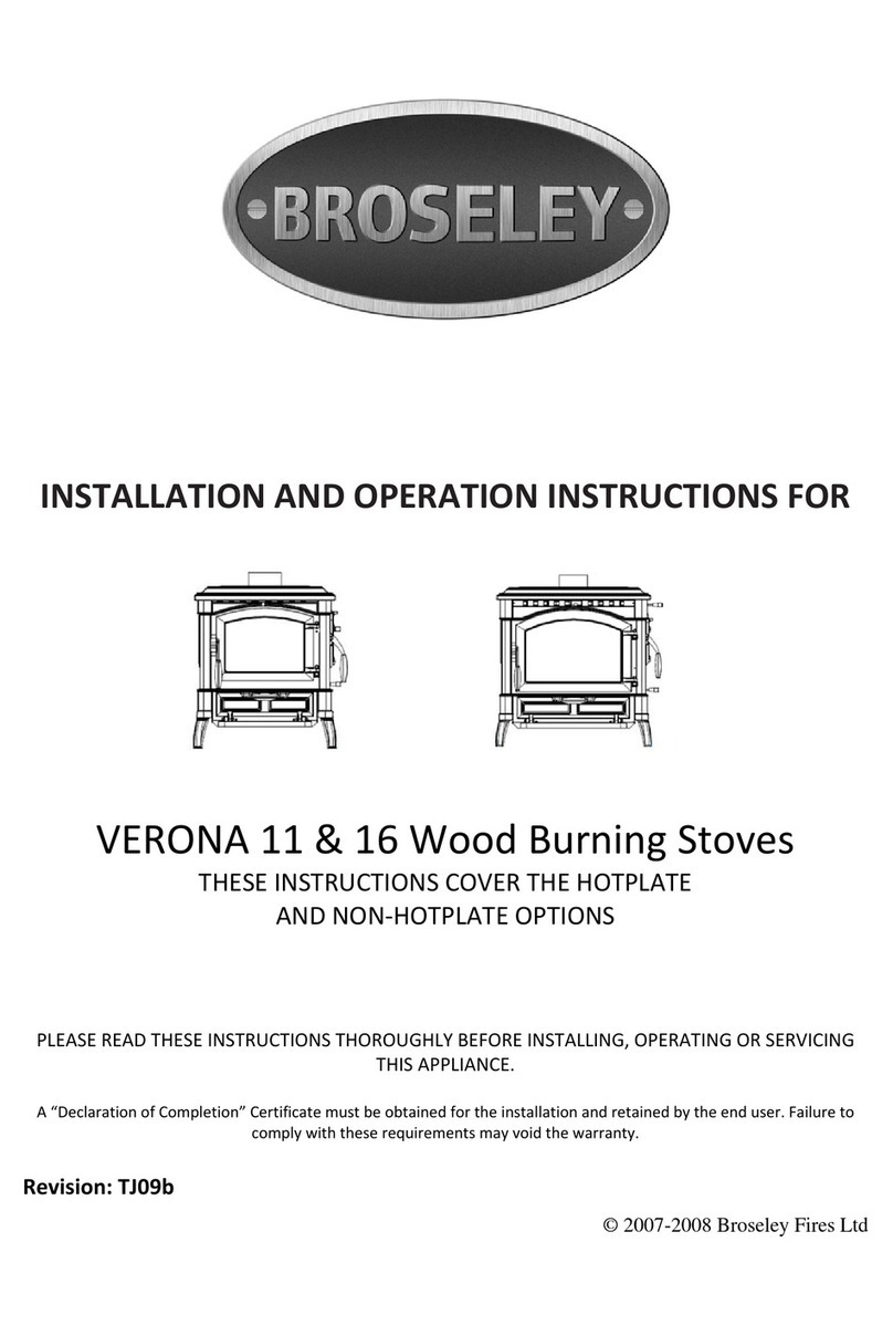 Broseley VERONA 11 Installation and operation instructions