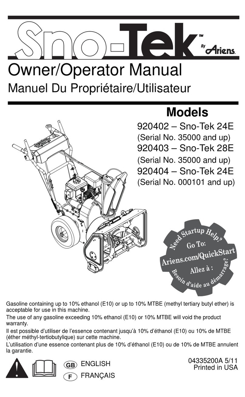 Sno-Tek 920402-Sno-Tek 24E User manual