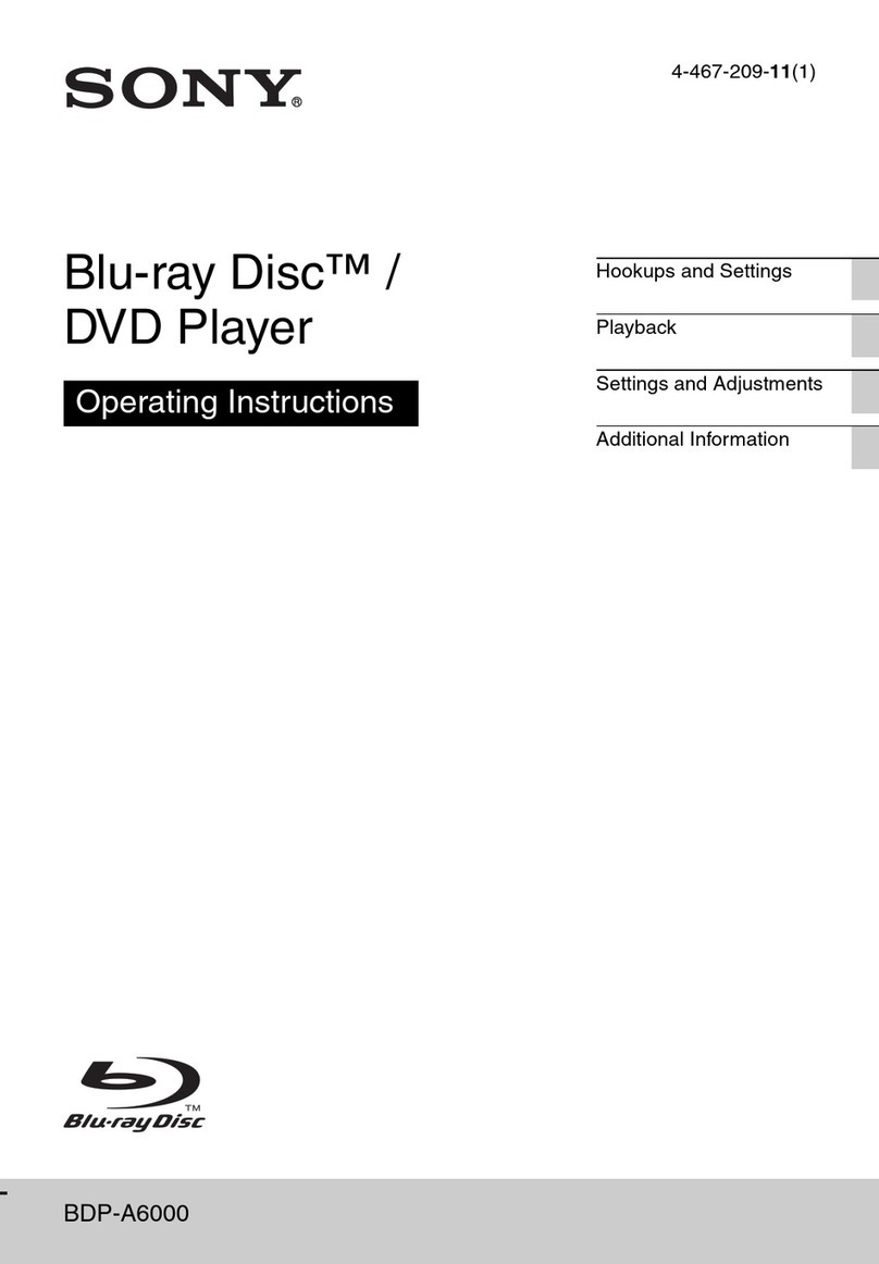 Sony BDP-A6000 operating instructions