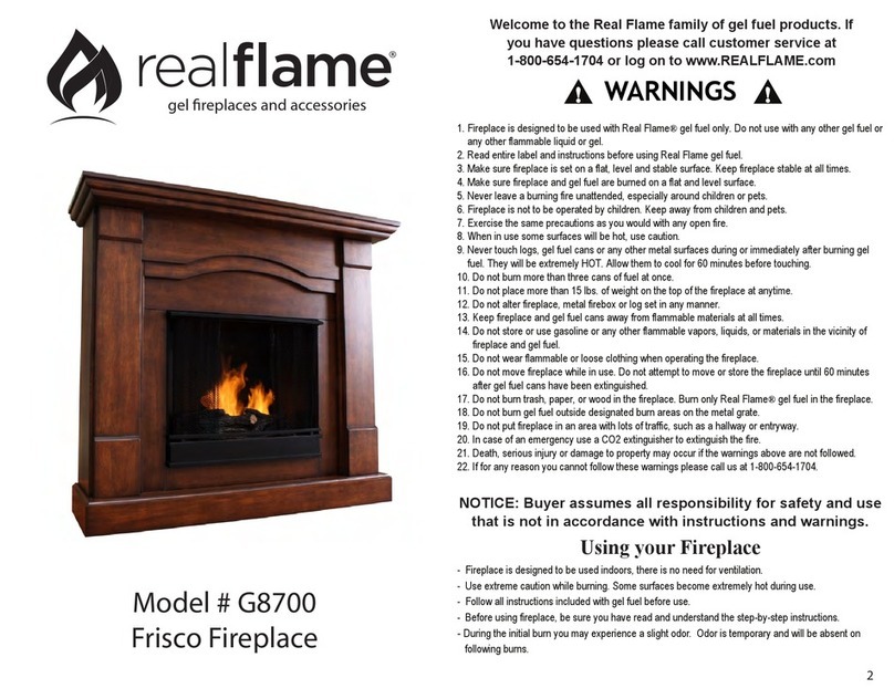 RealFlame G8700 User manual