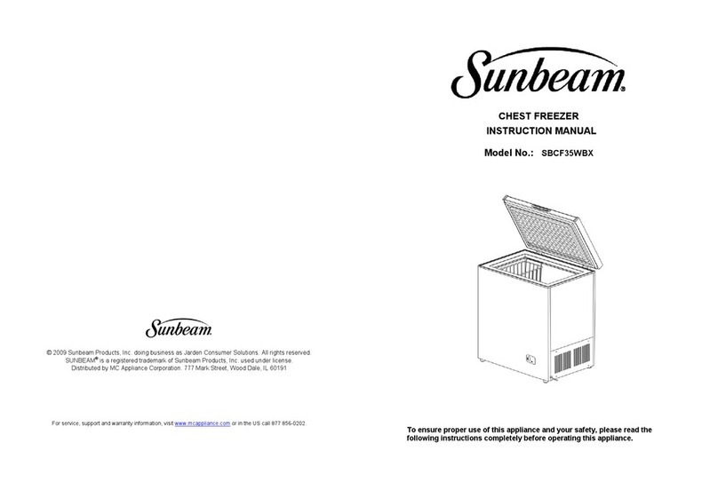 Sunbeam SBCF35WBX instruction manual