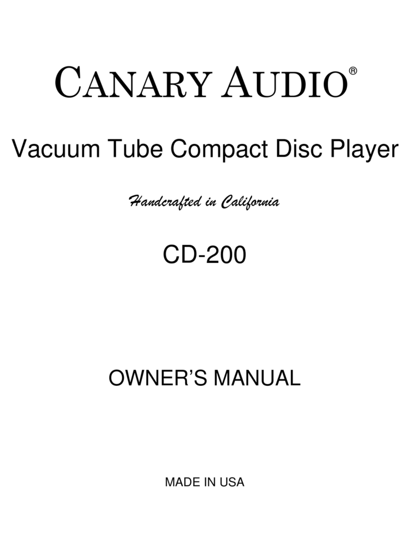 CANARY AUDIO CD-200 owner's manual