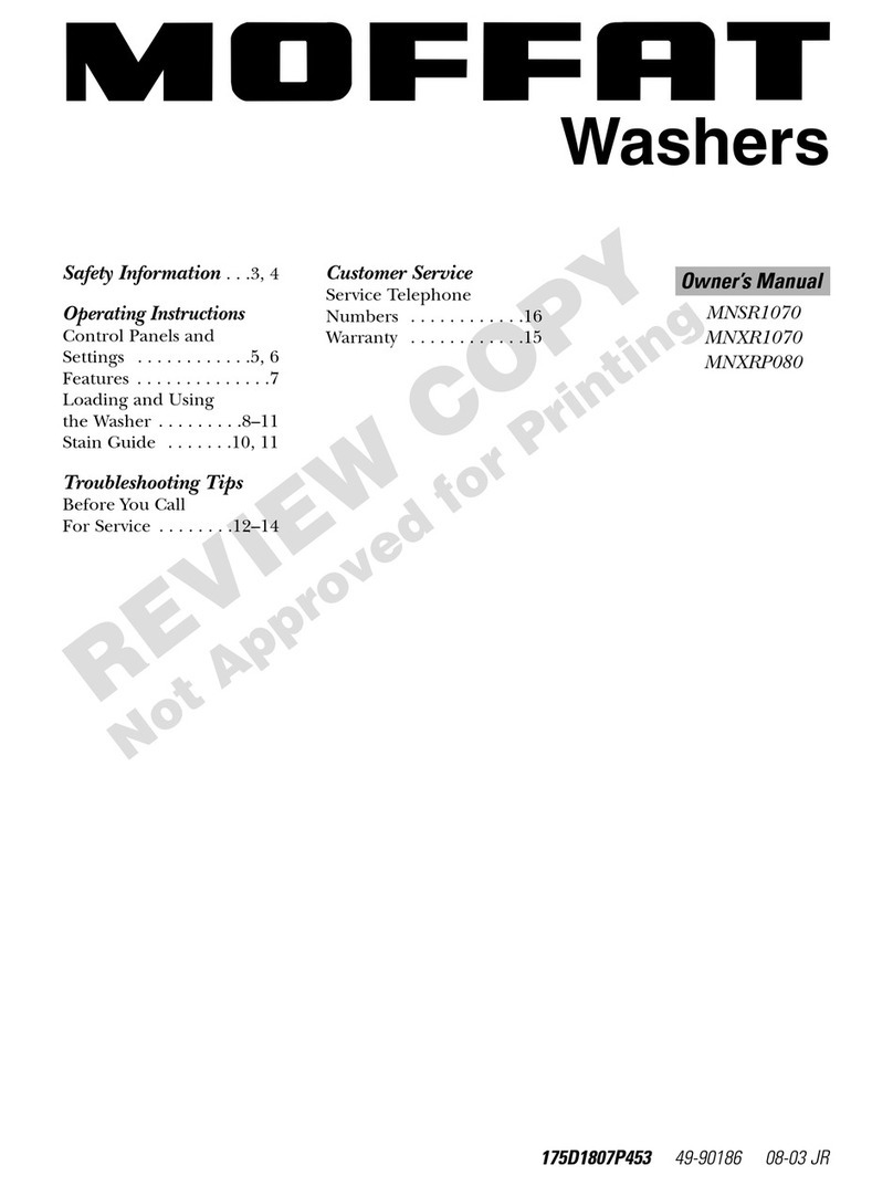 Moffat MNSR1070 owner's manual