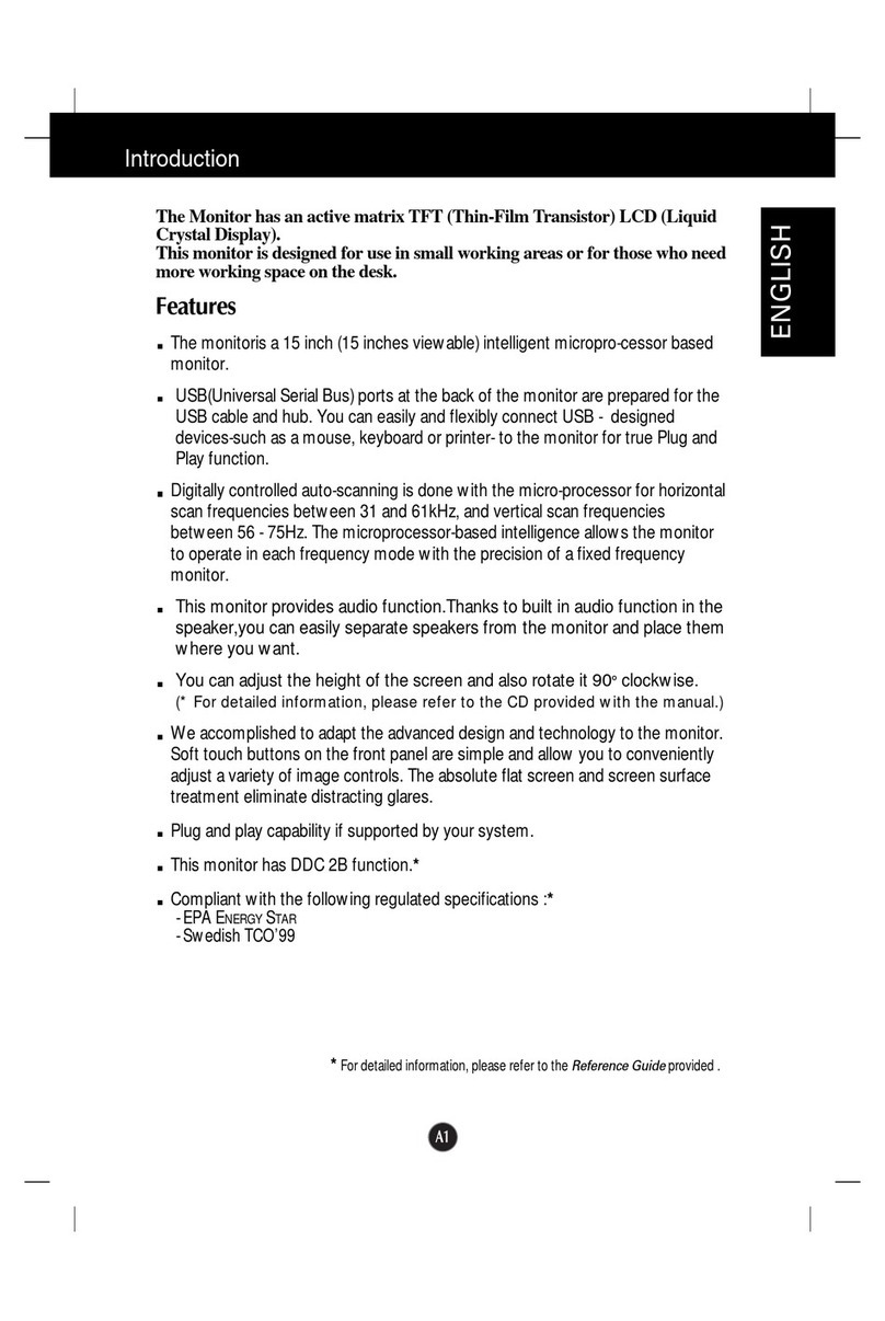 LG Flat Panel Monitor User manual