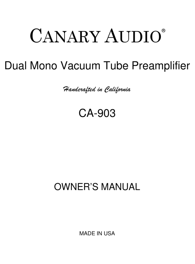 CANARY AUDIO CA-903 owner's manual