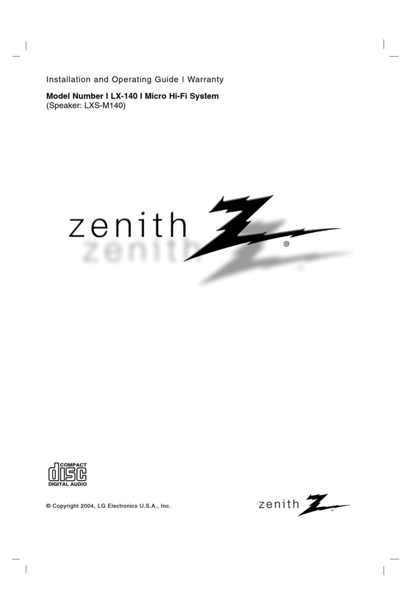 Zenith LX-140 Operating and maintenance manual Zenith LX-140 Operating and maintenance manual