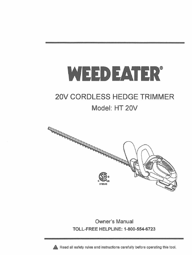Weed Eater HT 20V owner's manual