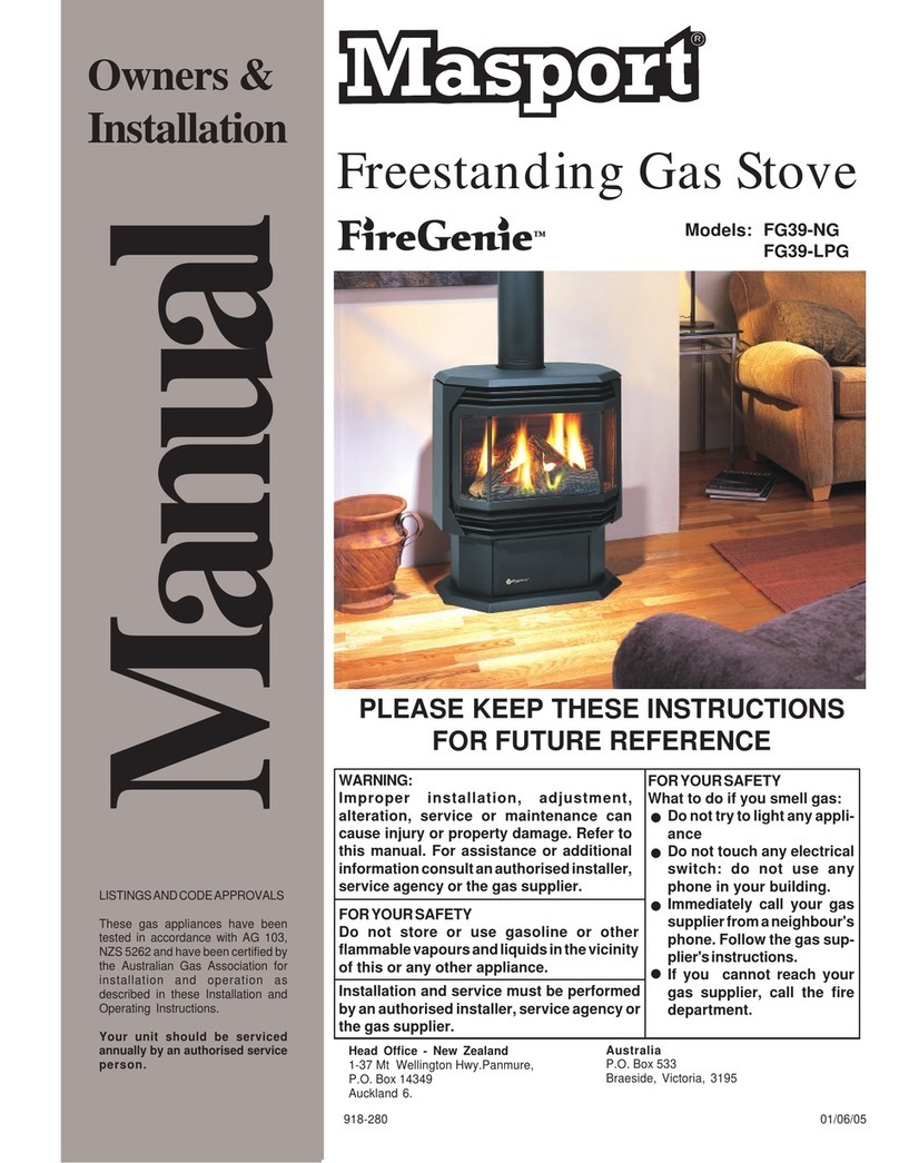 Masport FireGenie FG39-NG Quick start guide