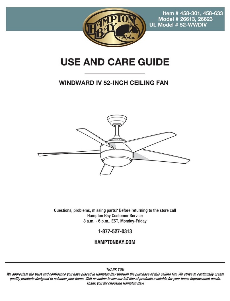 HAMPTON BAY 26613 Use and care guide
