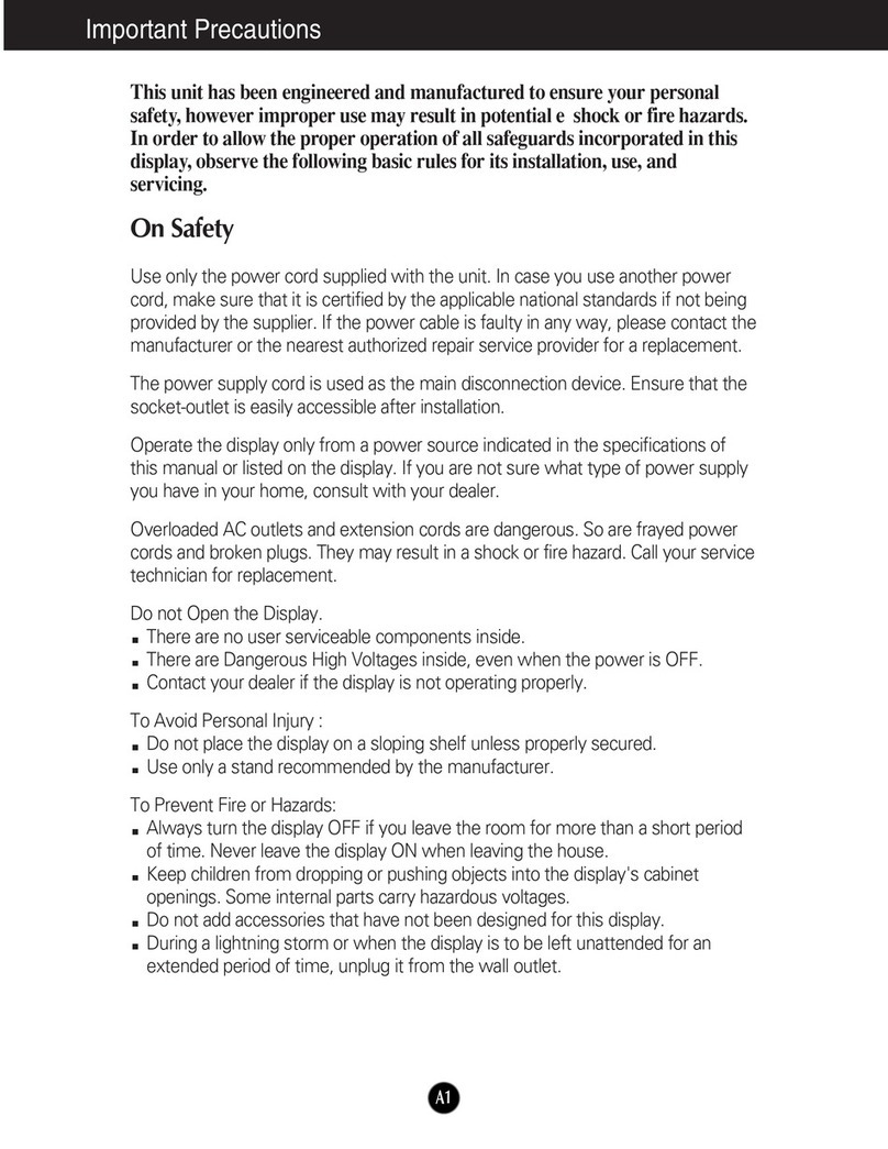 LG Color Monitor User manual