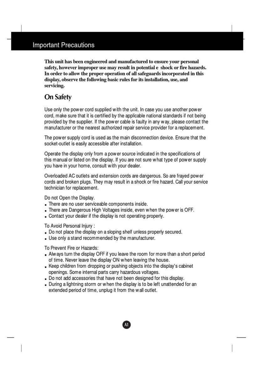 LG Color Monitor User manual