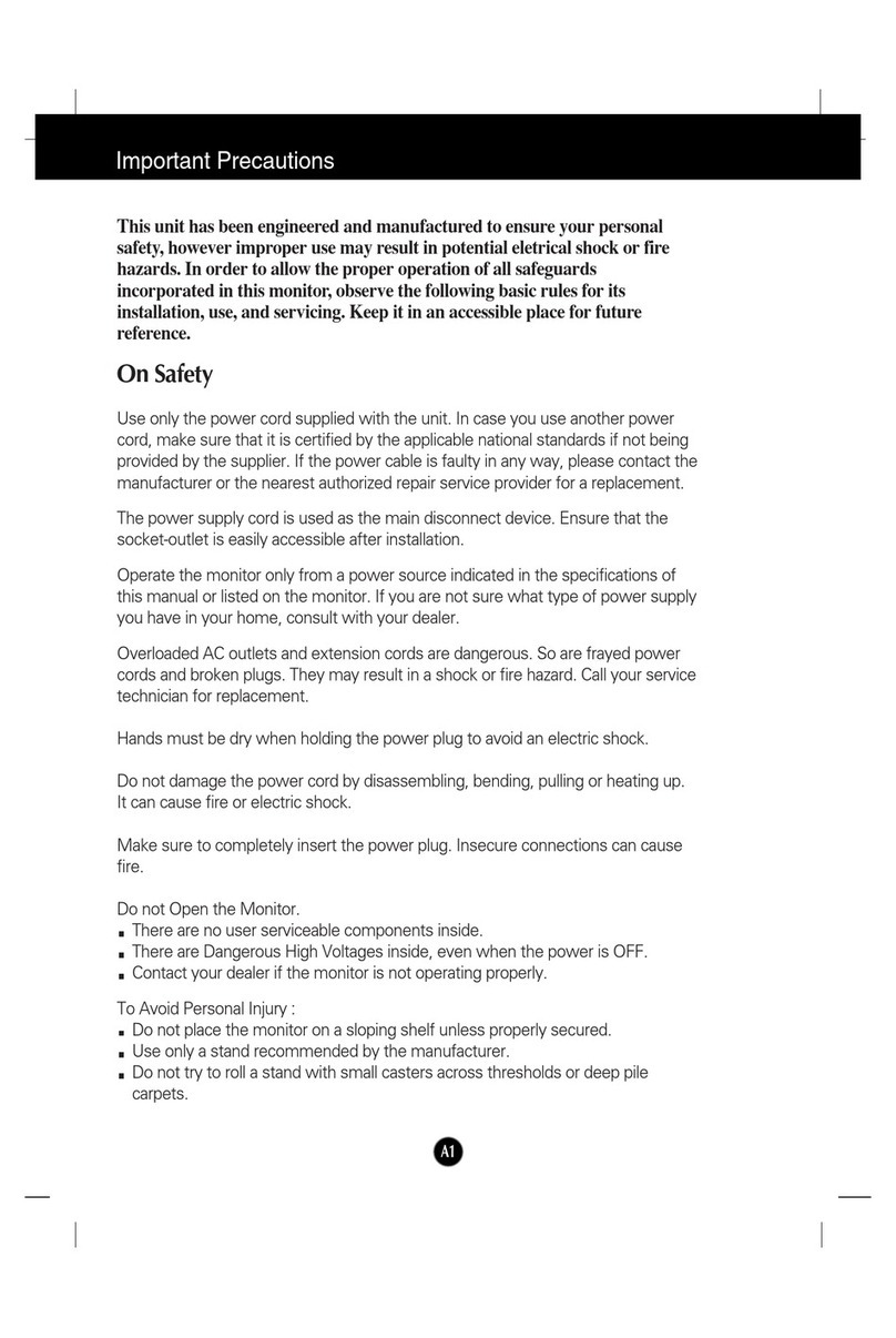LG LCD Monitor User manual