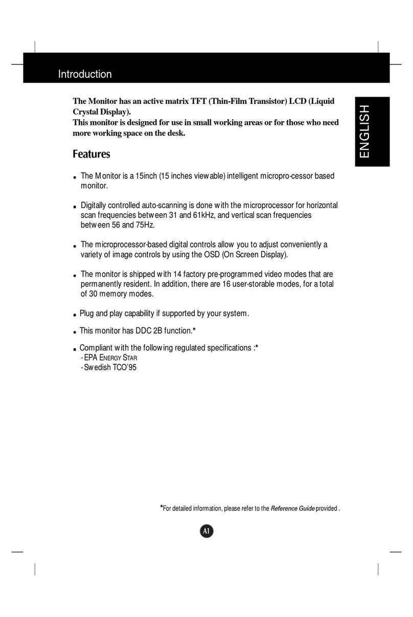 LG LCD Monitor User manual