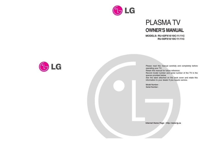 LG RU-42PX10 User manual
