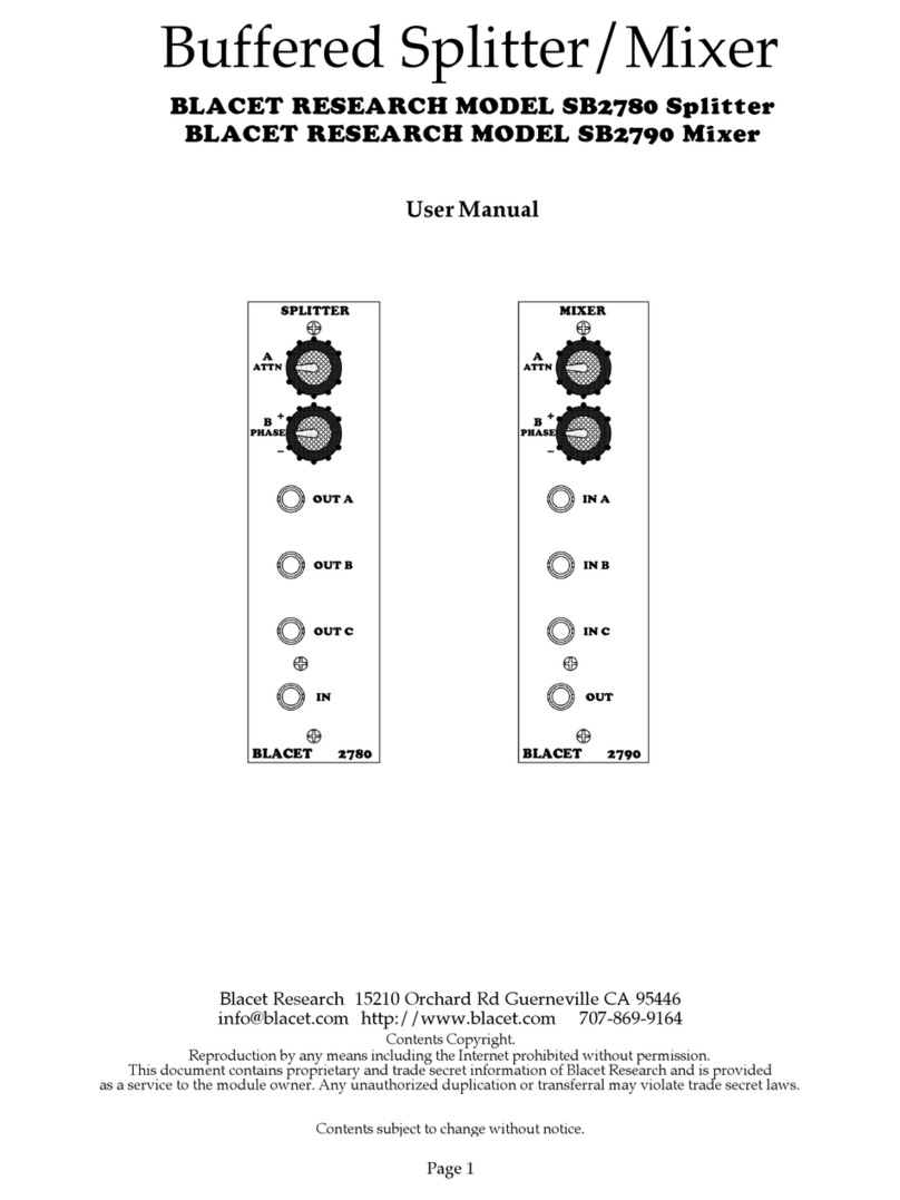Blacet Research SB2780 user manual
