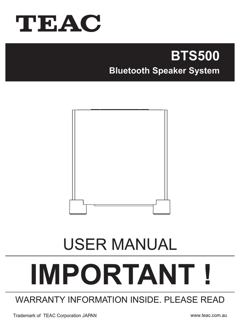 Teac BTS500 user manual