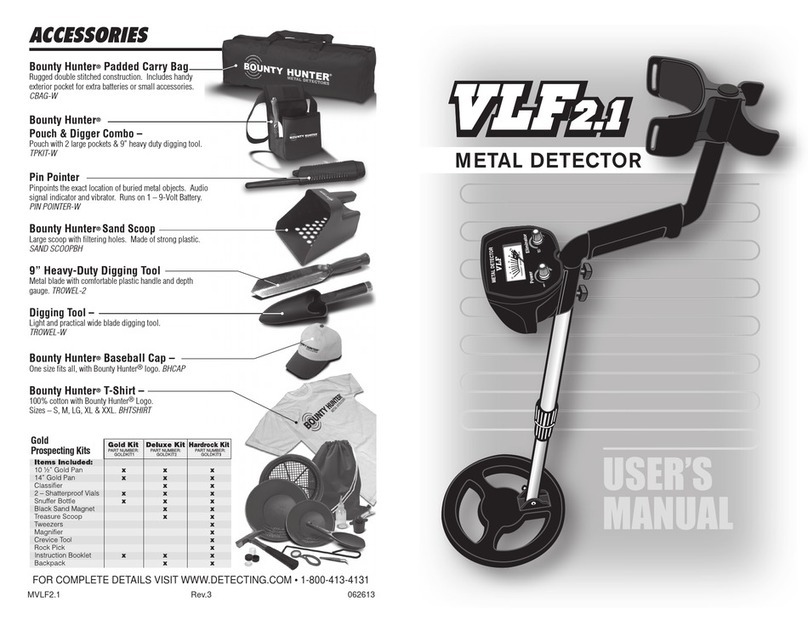 Bounty Hunter VLF2.1 User manual
