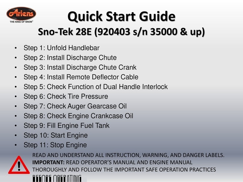 Ariens Sno-Tek 28E User manual