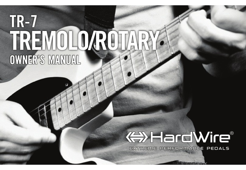 Hard Wire TREMOLO/ROTARY TR-7 owner's manual