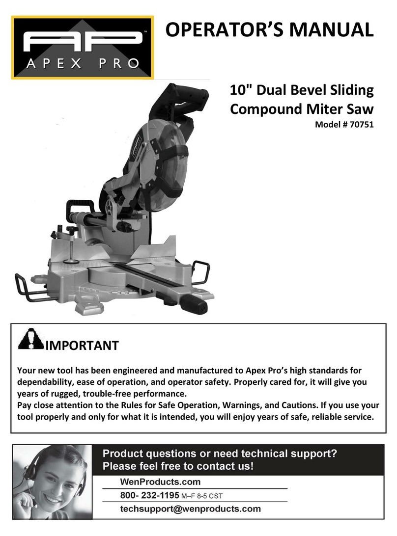Apex Pro 70751 Operator's manual Apex Pro 70751 Operator's manual