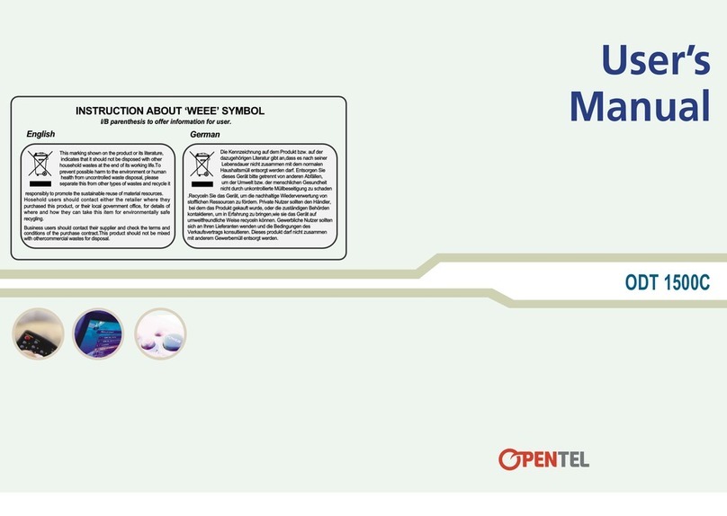 OPENTEL ODT 1500C user manual