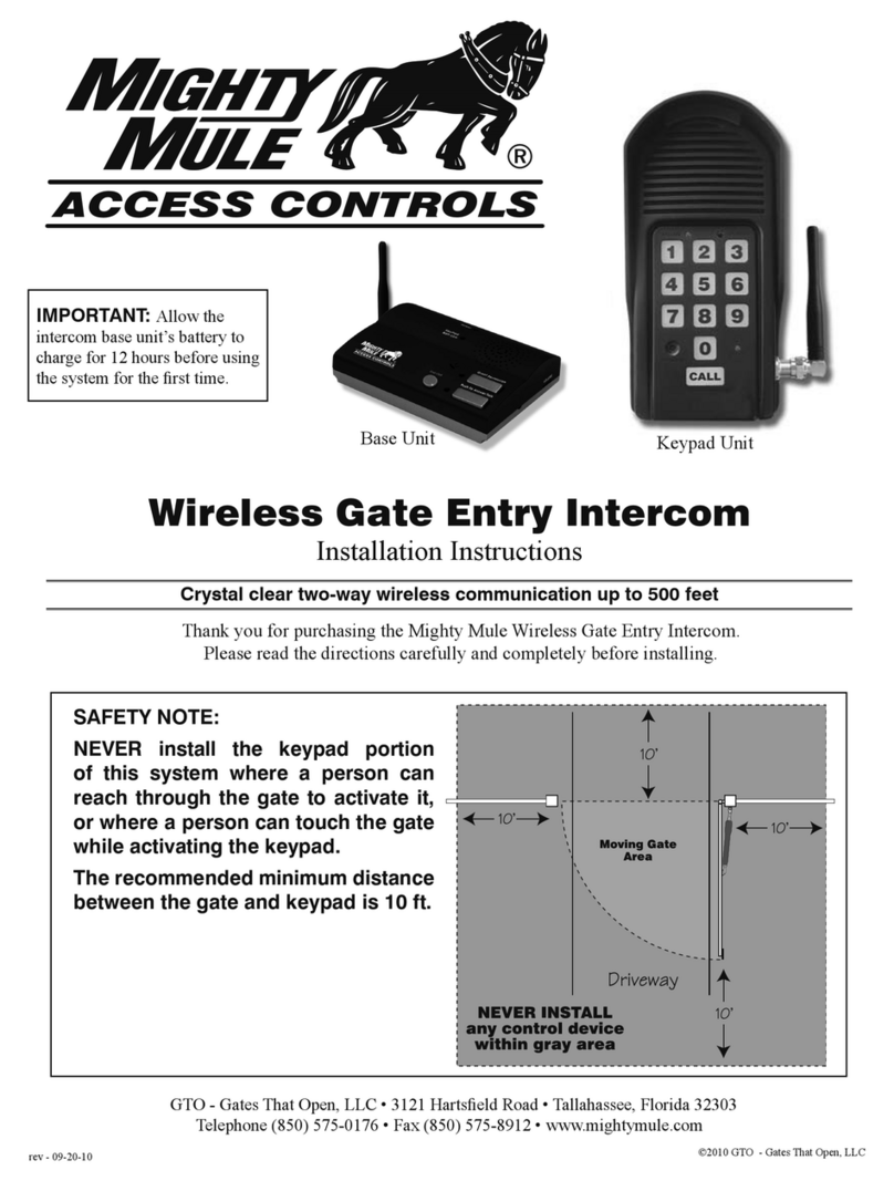 Mighty Mule Wireless Gate Entry Intercom installation instructions