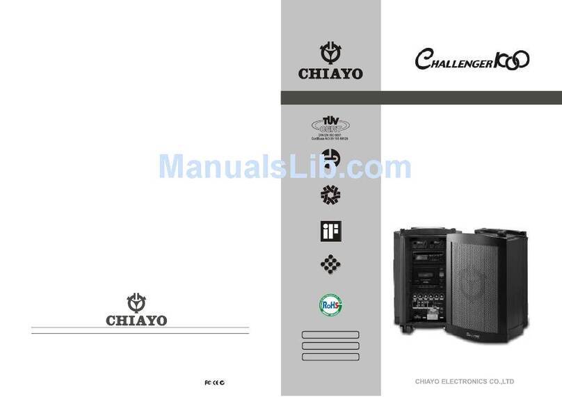Chiayo Challenger 1000 User manual Chiayo Challenger 1000 User manual
